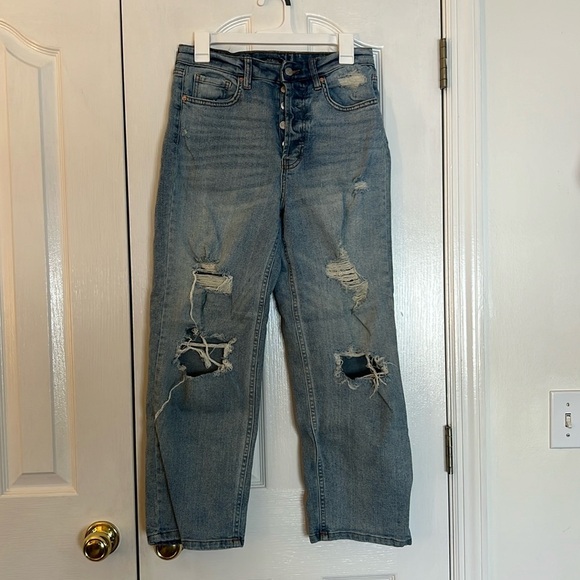 Wild Fable Womens Size 6 Highest Rise Straight Distressed Jeans - Picture 1 of 6